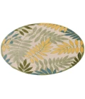 Nourison Aloha Green Multicolor ALH18 5 ft. 3 in. Round Rug