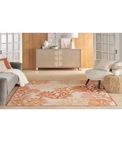 Nourison Home Garden Oasis GOA05 Coral 6 ft. X 9 ft. Area Rug