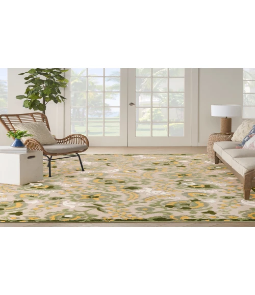 Nourison Aloha Ivory Green ALH17 9 ft. X 12 ft. Rectangle Rug