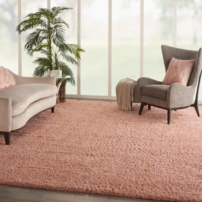 Nourison Malibu Shag Area Rug MSG01-Blush