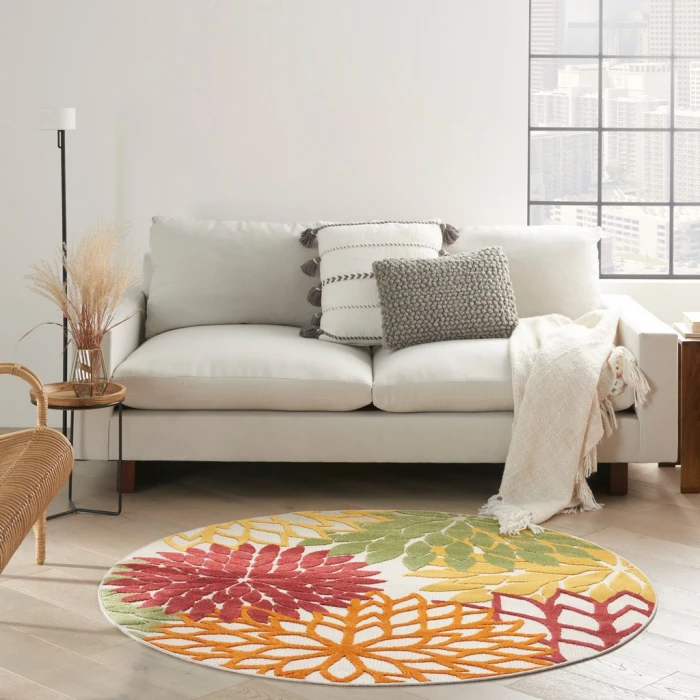 Nourison Aloha Area Rug ALH05-Red Multi Colored