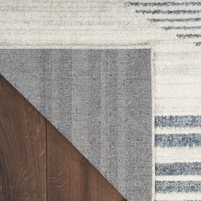 Nourison Astra Machine Washable Area Rug ASW05 Ivory Blue