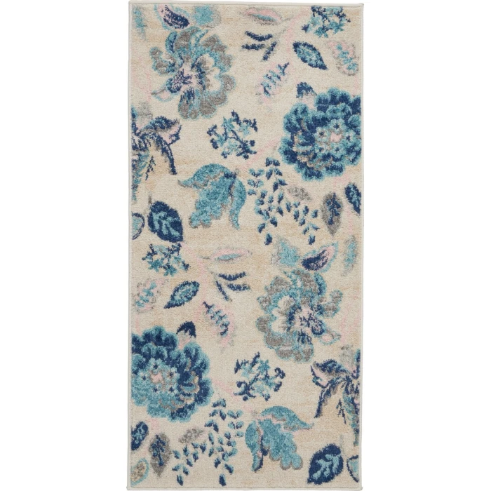 Nourison Tranquil Area Rug TRA02-Ivory/Light Blue
