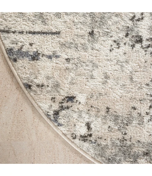 Nourison Quarry Ivory Blue Grey QUA01 4 ft. X Round Rug