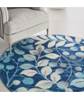 Nourison Tranquil Round Area Rug TRA03-Navy