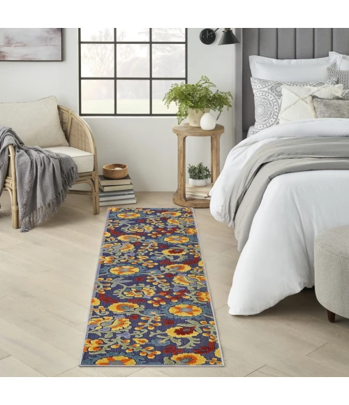 Nourison Home Aloha Blue ALH17 2ft.3in. x 10ft. Rect. Rug