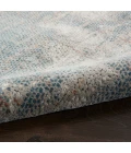 Nourison Rustic Textures Area Rug RUS15 Light Grey/Blue 5'3" Round