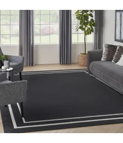 Nourison Home Nourison Essentials NRE02 Black Ivory 7 ft. X 10 ft. Area Rug