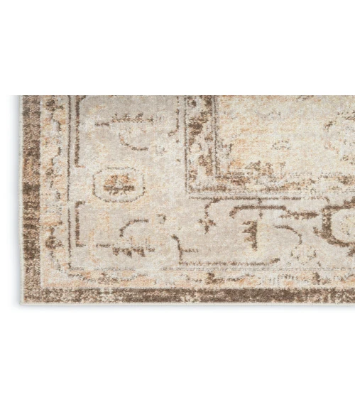 Nourison Astra Machine Washable Beige ASW11 5 ft. 3 in. X 7 ft. Rectangle Rug