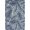 Nourison Home Aloha ALH18 Ivory/Navy 2 ft. 8 in. X 4 ft. Area Rug