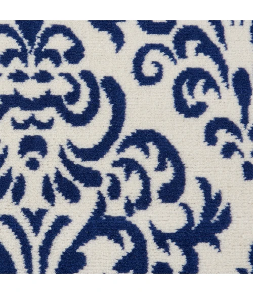 Nourison Grafix Round Area Rug GRF06-White/Blue