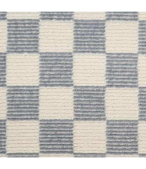 Nourison Serenity Home Ivory Blue SRH10 6 ft. X 9 ft. Rect. Rug