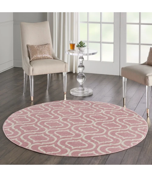 Nourison Jubilant Round Area Rug JUB19-Pink