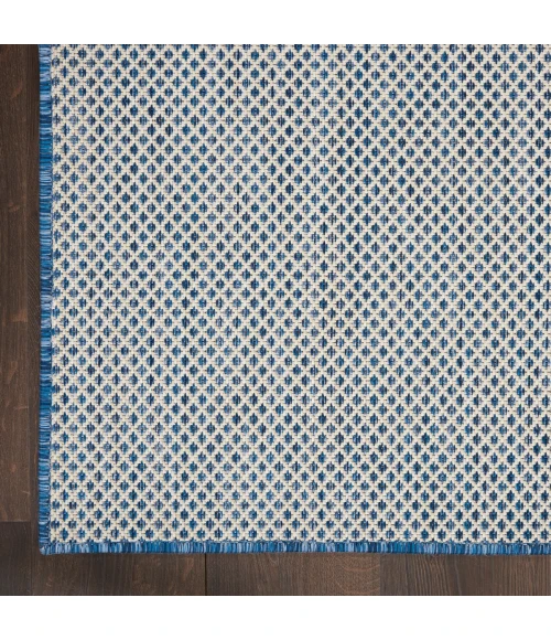 Nourison Courtyard Area Rug COU01 Ivory Blue 3' x 5'