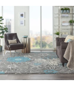 Nourison Home Passion PSN17 Charcoal Blue 6 ft. 7 in. X 9 ft. 6 in. Area Rug