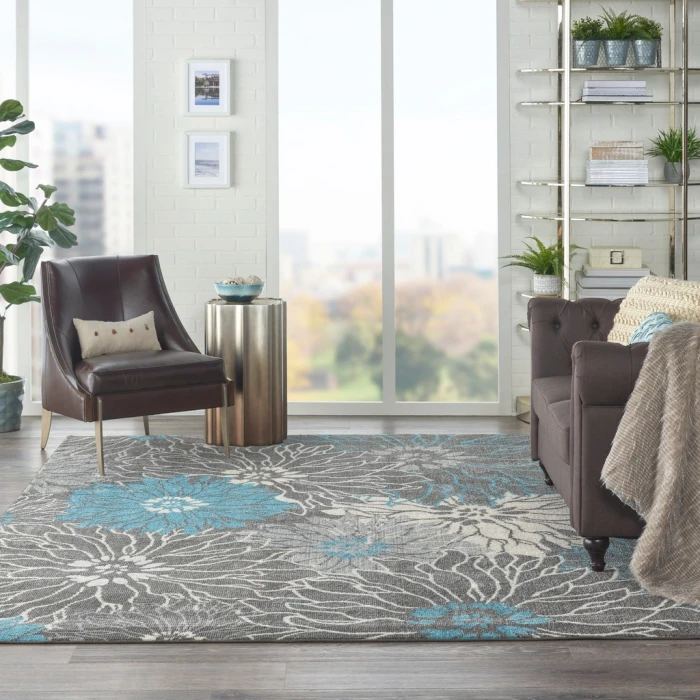 Nourison Passion Area Rug PSN17-Charcoal/Blue