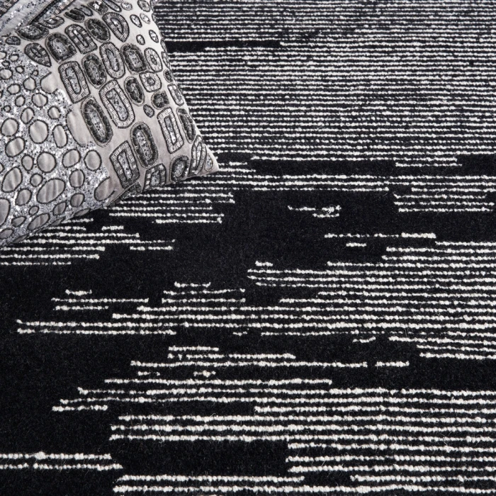 Michael Amini Ma30 Star Area Rug SMR02 Black Ivory