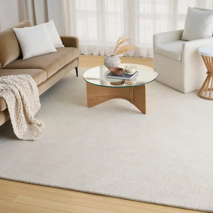 DKNY Pure Patterns Ivory PRN01 9 ft. X 12 ft. Rect. Rug