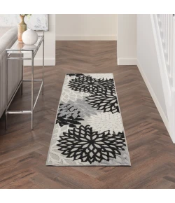 Nourison Home Aloha ALH05 Black White 2 ft. X 6 ft. Area Rug