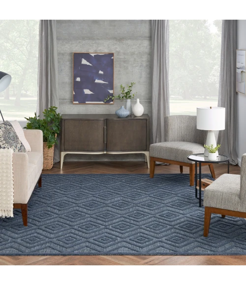 Nourison Versatile Area Rug NRV01 Navy Blue