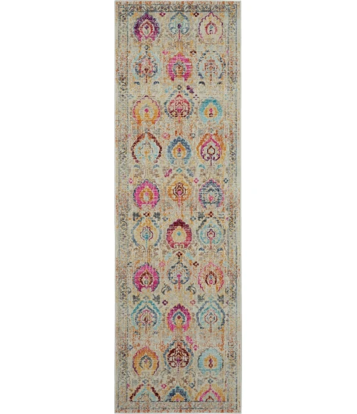 Nourison Vintage Kashan Runner Area Rug VKA04-Ivory/Multicolor