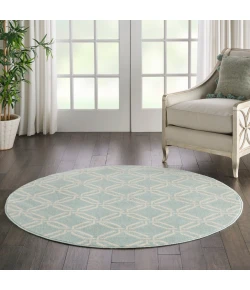 Nourison Home Jubilant JUB17 Green 5 ft. 3 in. Round Area Rug