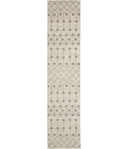Nourison Home Grafix GRF37 Ivory/Grey 2 ft. 3 in. X 12 ft. Area Rug