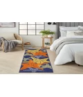 Nourison Aloha Blue Multicolor ALH28 2 ft. 3 in. X 8 ft. Rectangle Rug