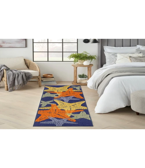 Nourison Aloha Blue Multicolor ALH28 2 ft. 3 in. X 8 ft. Rectangle Rug