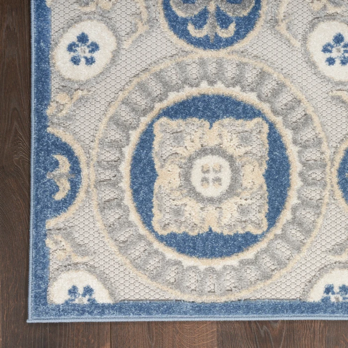 Nourison Aloha Area Rug ALH30 Blue/Grey