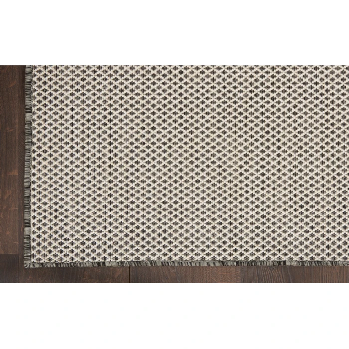 Nourison Courtyard Ivory/Charcoal COU01 4 ft. Square Rug