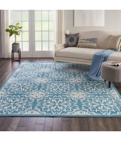 Nourison Home Jubilant JUB06 Ivory Blue 7 ft. 10 in. X 9 ft. 10 in. Area Rug
