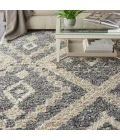 Nourison Oslo Shag Grey/Ivory OSL02 8 ft. X 11 ft. Rect. Rug