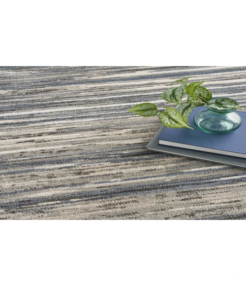 Nourison Serenity Home Ivory Grey Blue SRH03 2 ft. 2 in. X 7 ft. 6 in. Rectangle Rug