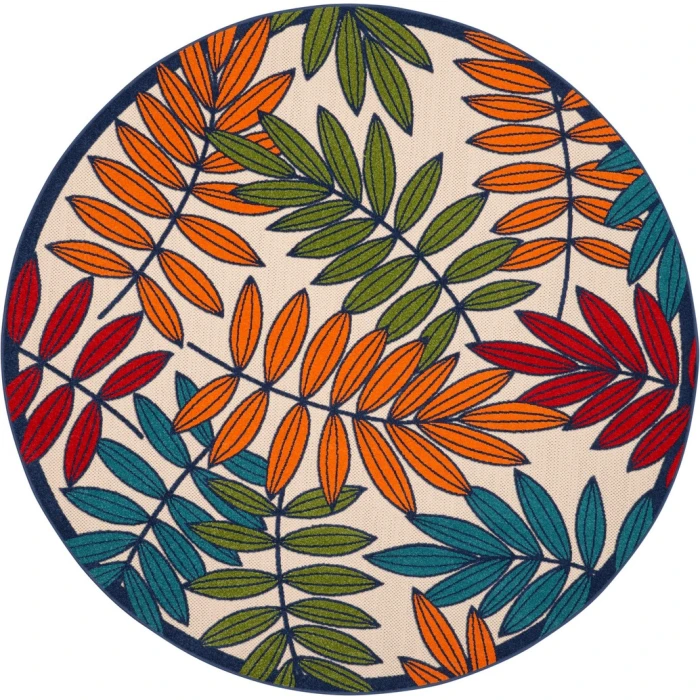 Nourison Aloha Round Area Rug ALH18-Multicolor