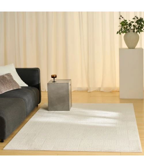 Nourison Home Nordic Ivory Grey NRC07 4 ft. X 6 ft. Rectangle Rug