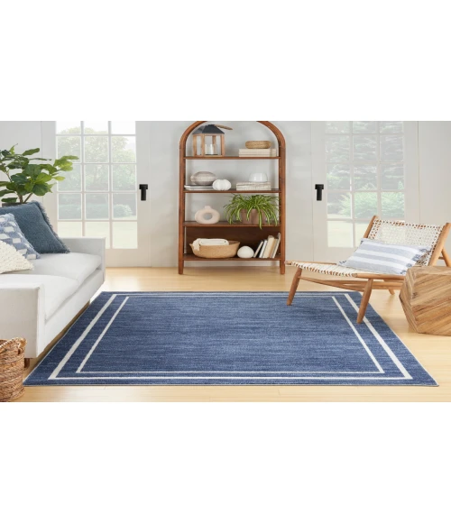 Nourison Nourison Essentials Navy Ivory NRE02 7 ft. X 10 ft. Rectangle Rug