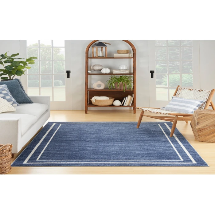 Nourison Nourison Essentials Navy Ivory NRE02 7 ft. X 10 ft. Rectangle Rug