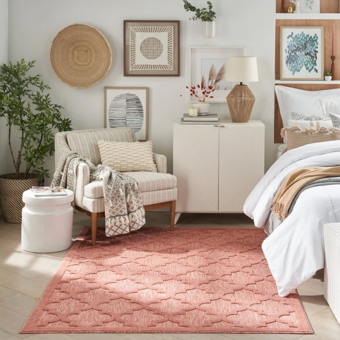 Nourison Easy Care Area Rug NES01 Coral/Orange