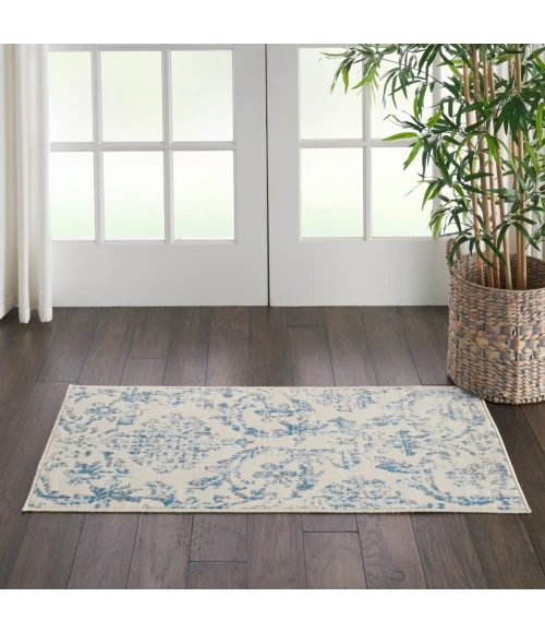 Nourison Jubilant Area Rug JUB09-Ivory/Blue
