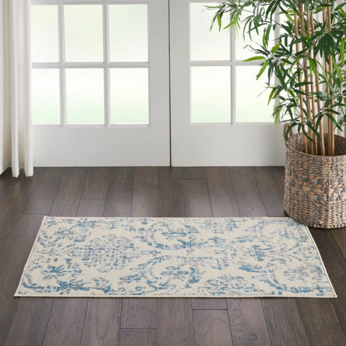 Nourison Jubilant Area Rug JUB09-Ivory/Blue