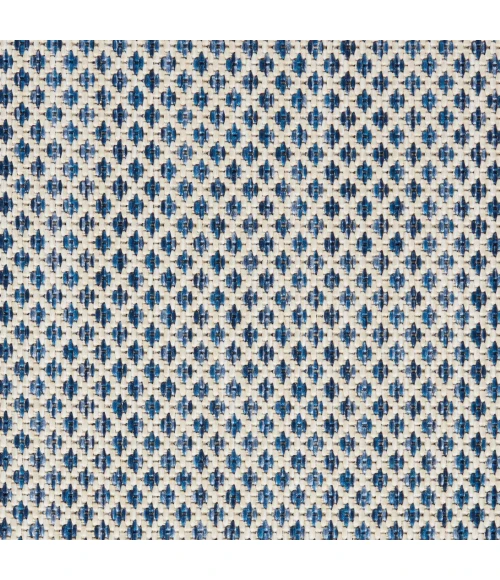 Nourison Courtyard Area Rug COU01 Ivory Blue 2' x 3'