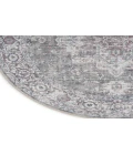 Nicole Curtis Machine Washable Series 1 Ivory Grey SR101 7 ft. 10 in. Round Rug