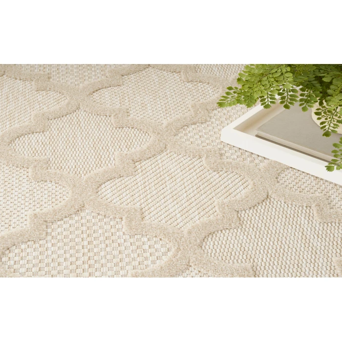 Nourison Easy Care Cream NES01 6 ft. X 9 ft. Rectangle Rug