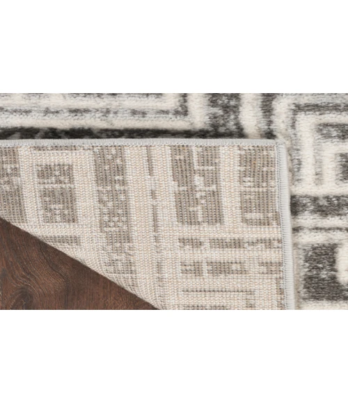 Nourison Serenity Home Grey Ivory SRH04 5 ft. 3 in. X 7 ft. 3 in. Rectangle Rug