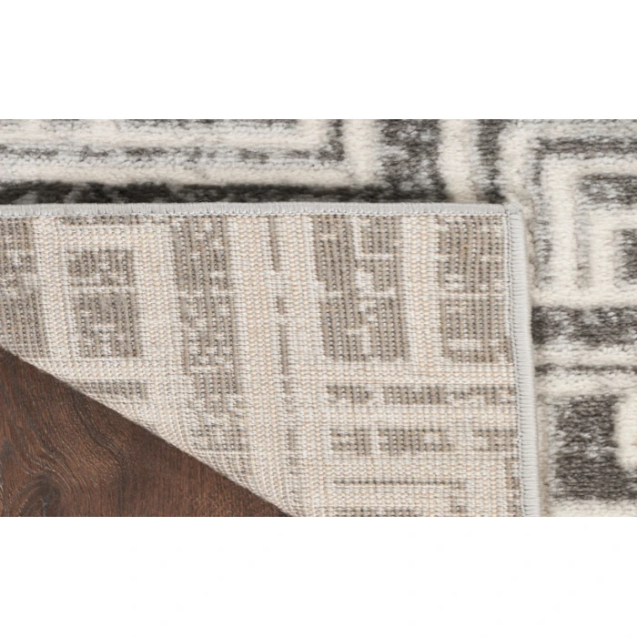 Nourison Serenity Home Grey Ivory SRH04 5 ft. 3 in. X 7 ft. 3 in. Rectangle Rug