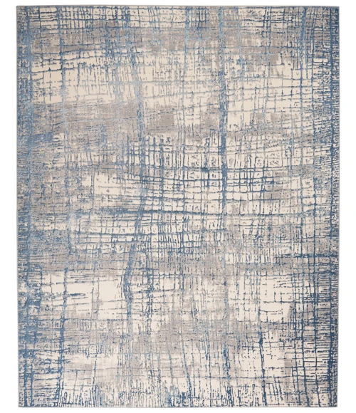 Calvin Klein Rush Area Rug CK950 Ivory Blue
