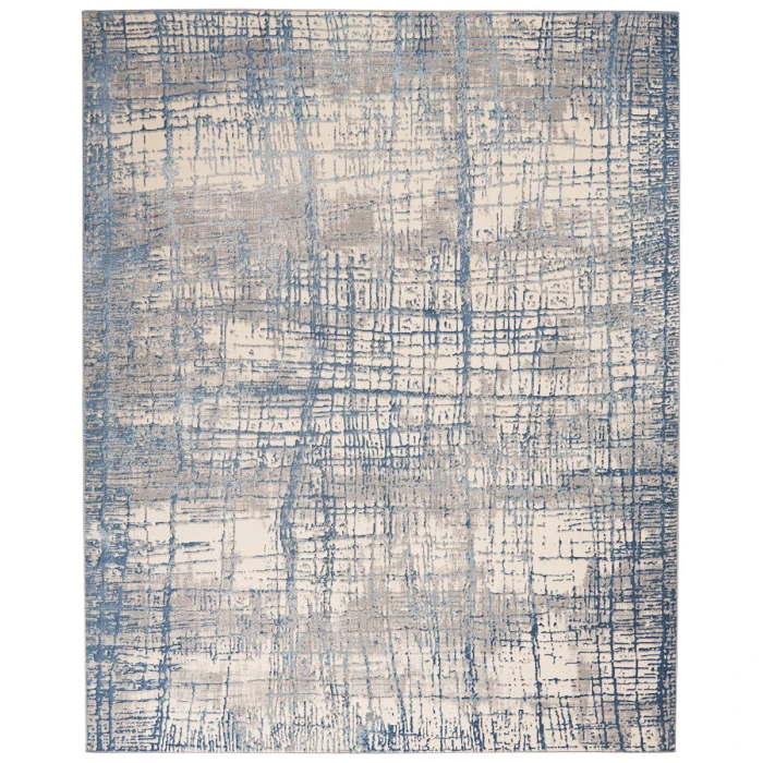 Calvin Klein Rush Area Rug CK950 Ivory Blue