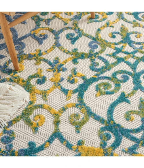 Nourison Aloha Area Rug ALH21-Ivory Blue