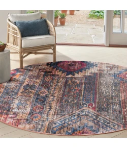 Nourison Home New Concept Washables SR106 Multicolor 7 ft. 10 in. Round Area Rug